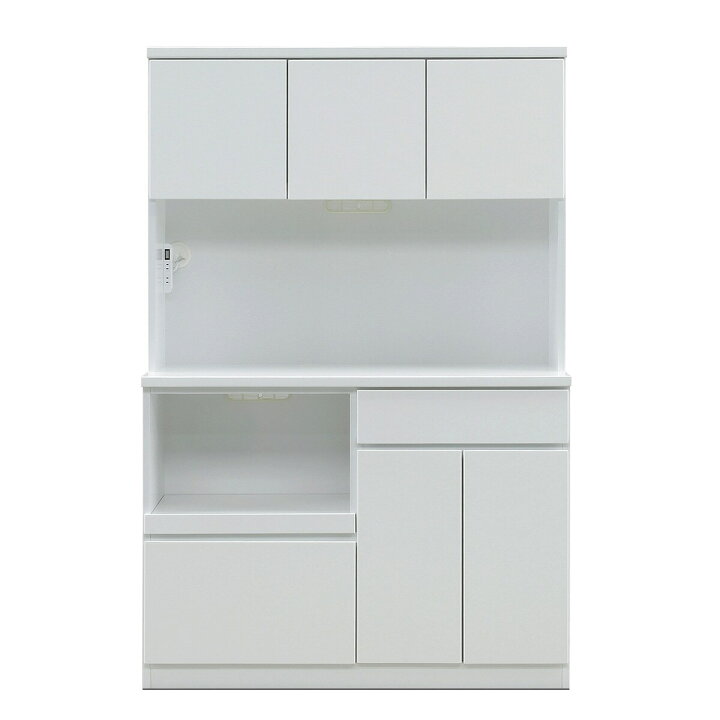楽天市場】鏡面仕様のキッチンボード (幅120cm WH) 【配送員設置商品 