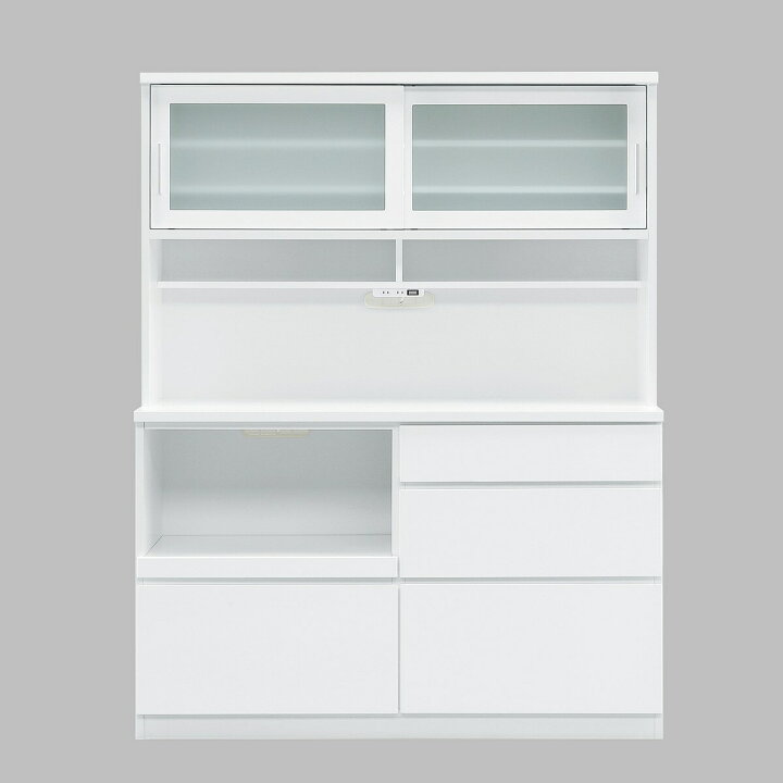 楽天市場】鏡面仕様のキッチンボード 引戸タイプ（幅140cm WH） ニトリ 