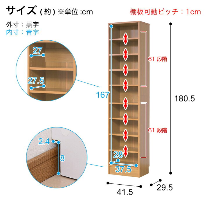 楽天市場】1cm間隔で棚板調整ができるラック [深型タイプ]【メーカー 