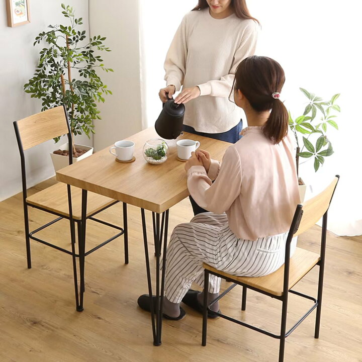楽天市場】ヴィンテージテイストのシンプルダイニング3点セット ニトリ 