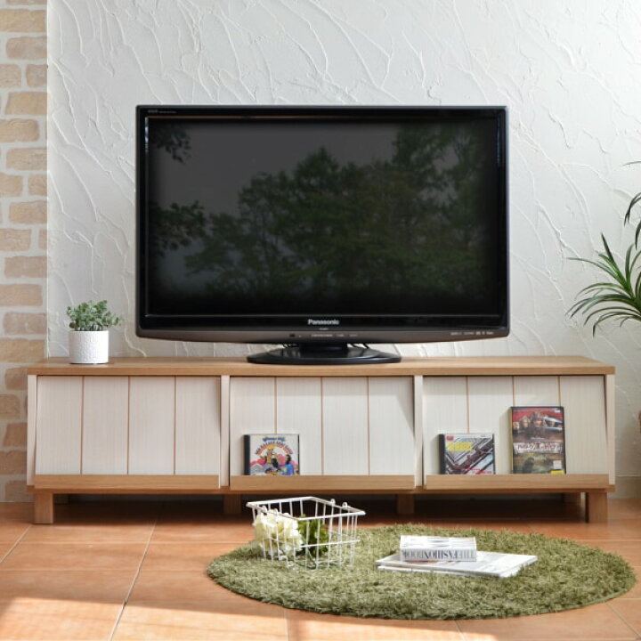 楽天市場】フレンチカントリーテイストのフラップ式扉テレビ台 （WH 