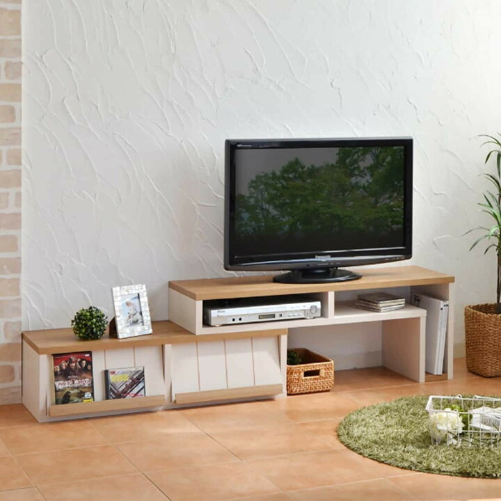 楽天市場】奥行き30cmの薄型伸長式テレビ台 （幅105-192cm WH） ニトリ 