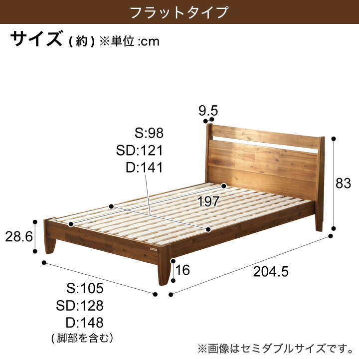 楽天市場】天然木アカシアベッドフレーム ニトリ 【配送員設置商品 