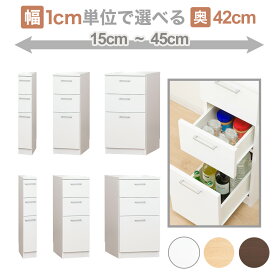[引き出しタイプ] 幅1cm単位で選べる隙間収納ロータイプ (奥行42cm)【配送員設置商品】 ニトリ
