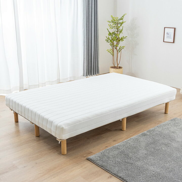 リサイクルサービス八光】幅140cm 脚付きマットレスダブルベッド ブラック