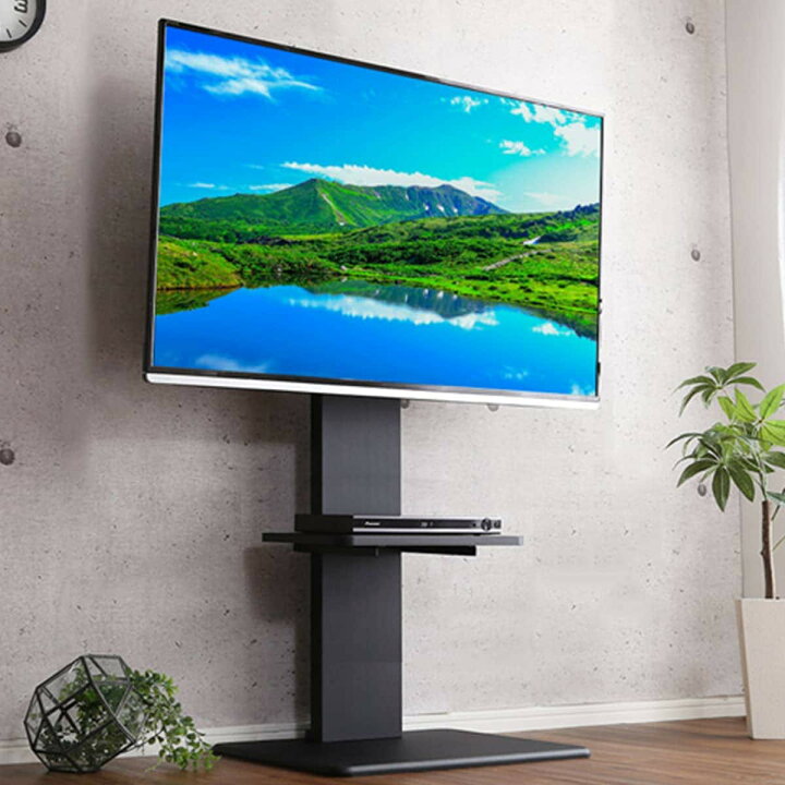 楽天市場】【棚付き】お部屋広々 首振り壁寄せテレビスタンドS-WAT 