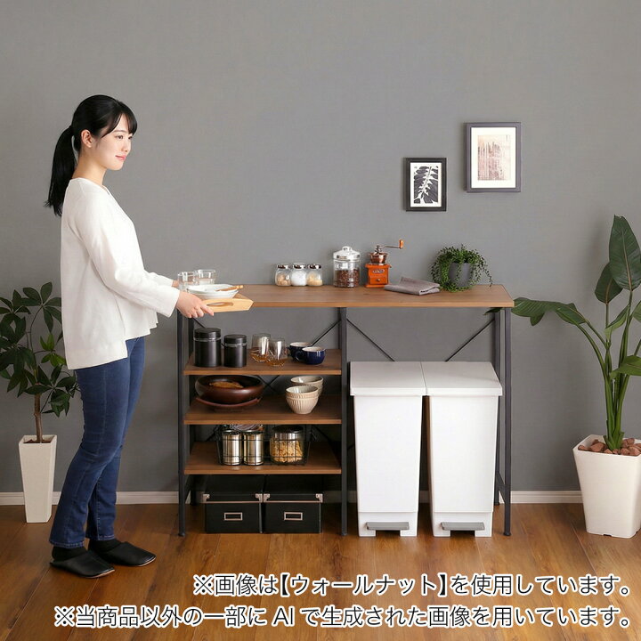 楽天市場】ヴィンテージごみ箱上キッチンカウンター （幅120cm 