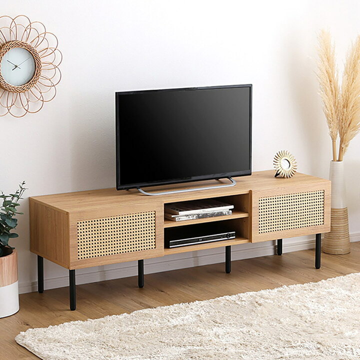 楽天市場】〔エントリーで全商品P5倍〕ラタン調テレビ台 幅140cm 