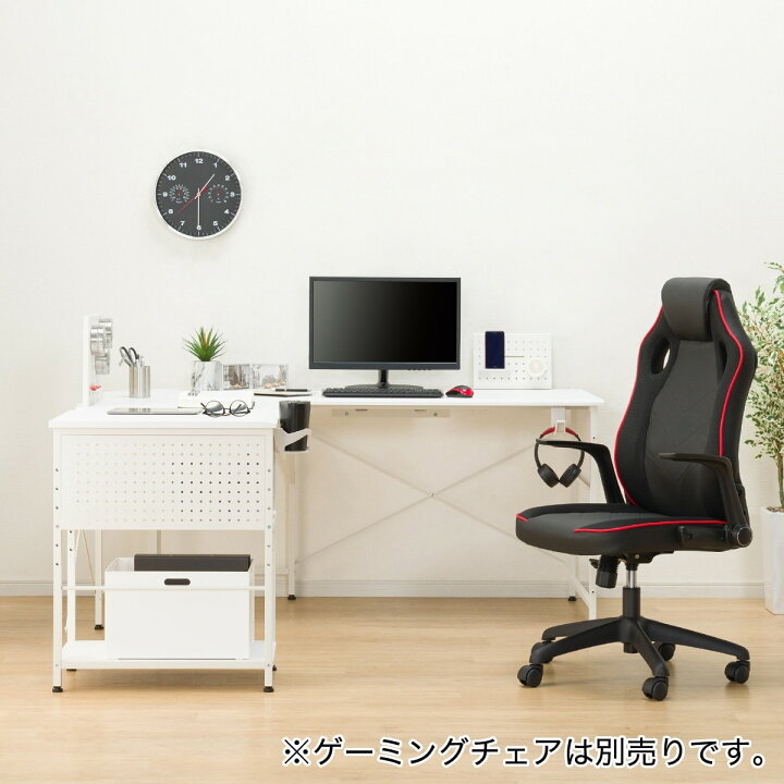 楽天市場】ゲーミングL型コーナーデスク (GM003 160 WH) 【玄関先迄 