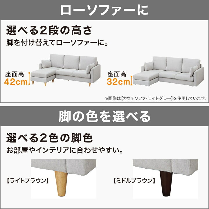 楽天市場】布張りカウチソファ＋ヘッドレスト1個セット(CS03 両肘 