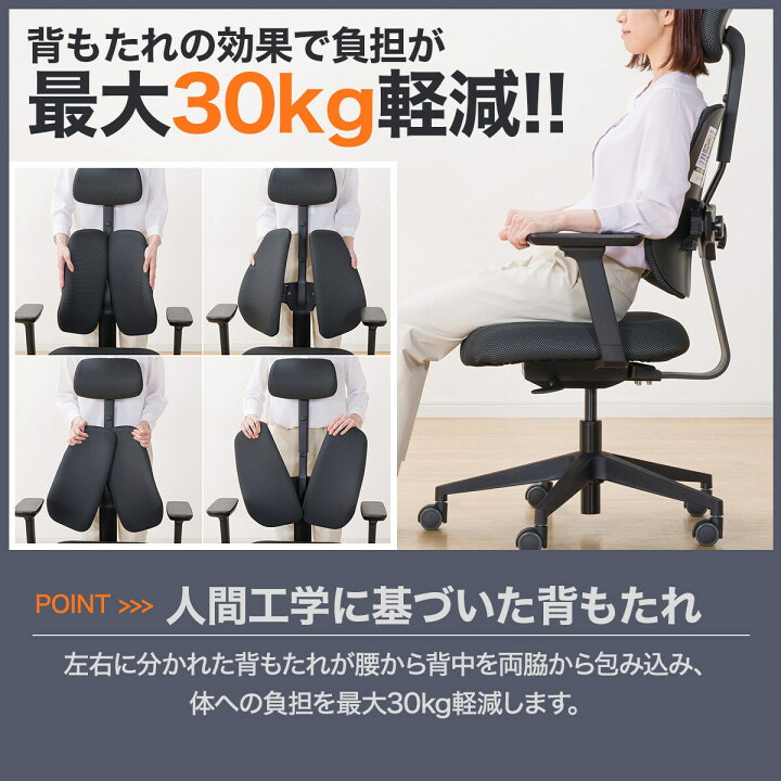 楽天市場】[幅72cm] オフィスチェア (デュオレハイ DX2) ニトリ 【配送 