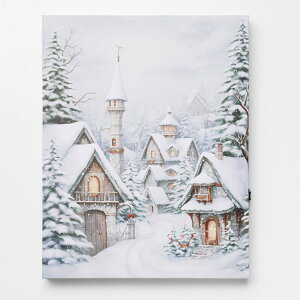 LEDポスター(ウィンタービレッジ n5ZF)【玄関先迄納品】ニトリ