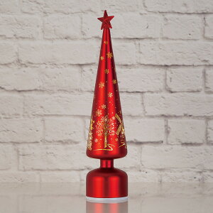 LEDガラスツリーRED(n5BF)【玄関先迄納品】ニトリ