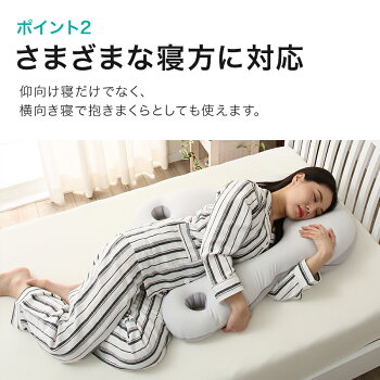 楽天市場 上半身を包み込むまくら ニトリ 玄関先迄納品 1年保証 枕 ポリエステル枕 抱き枕 肩こり 首こり シンプル ベーシック 無地 グレー 横向き 仰向け いびき 安眠枕 快眠 洗える カバーのみ 寝具 快眠 手を入れられる穴つき ニトリ