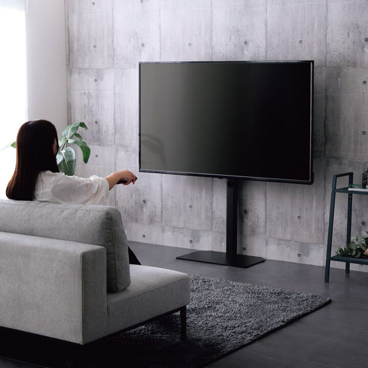 楽天市場】壁寄せテレビスタンド (HTR01 BK) 【玄関先迄納品】 ニトリ 