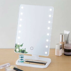 LED卓上ミラー (トレー付き) ニトリ 【玄関先迄納品】