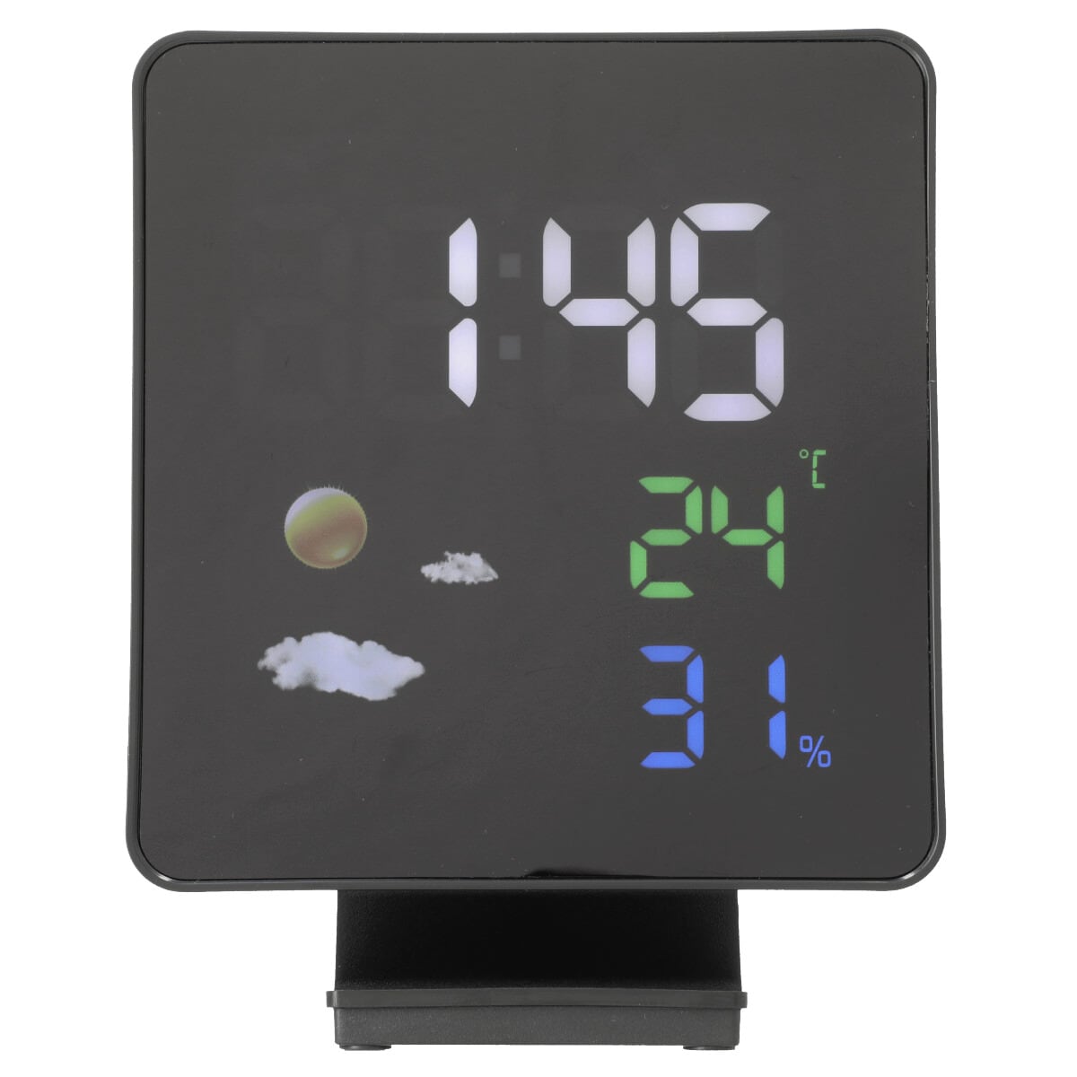 LEDデジタル時計(クラウドガタ S758) デコホーム ニトリ - 置き時計