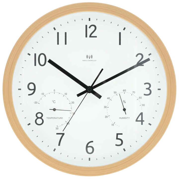 楽天市場 電波 ステップ秒針 温湿度計付き 掛け置き兼用時計 フォーレ ナチュラル ニトリ 玄関先迄納品 1年保証 合計金額円以上送料無料対象商品 期間限定お試し価格 11 17 12 31まで ニトリ
