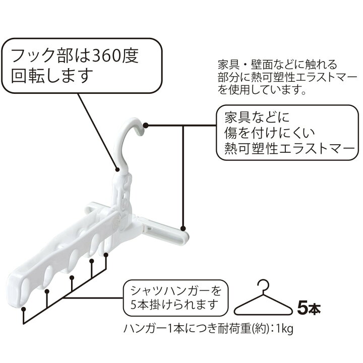 楽天市場 室内干しシャツハンガー5連フック ミル ニトリ 玄関先迄納品 1年保証 合計金額円以上送料無料対象商品 ニトリ