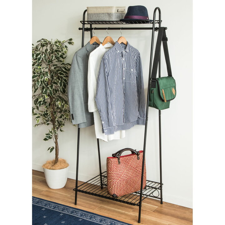 楽天市場 幅78cm A型ハンガーラック チェルシー Hr Bk ニトリ 玄関先迄納品 1年保証 合計金額円以上送料無料対象商品 ニトリ