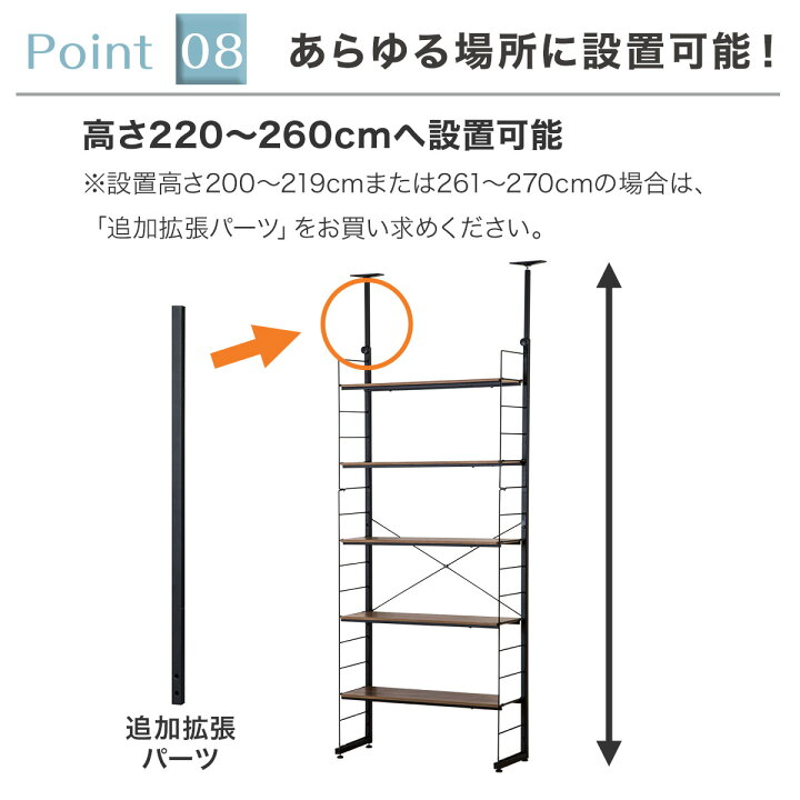 楽天市場】突っ張り壁面収納Nポルダ(幅80cm)【玄関先迄納品】 : ニトリ