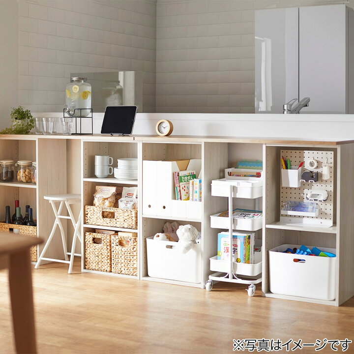 楽天市場 幅1cm 簡単組立て Nクリック ボックス デスク ミドルブラウン ニトリ 玄関先迄納品 1年保証 ニトリ