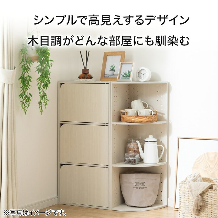 楽天市場】連結できるNカラボ 扉付き 3段 カラーボックス ニトリ 