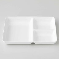 両面撥水角型ランチプレート (小 ホワイト) 【玄関先迄納品】 ニトリ