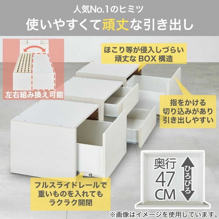 楽天市場】すのこフラットヘッドボードチェストベッドセット(N-ジオF 