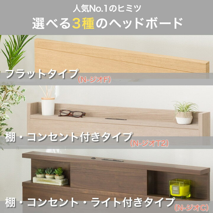 楽天市場】すのこフラットヘッドボードチェストベッドセット(N-ジオF 
