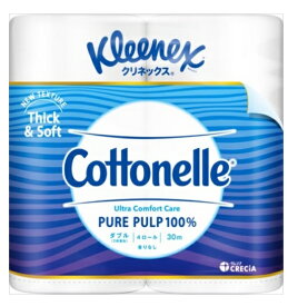 【単品10個】日本製紙クレシア クリネックス コトネル 4ロール ダブル 10個 トイレットペーパー クレシア トイレ 消耗品 ギフト 大容量 買い置き まとめ買い 雑貨 備蓄 防災 日用品雑貨 日用品 送料無料 レビュー特典付き