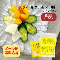 【クーポン発行中】すぐ漬け レモスコ 味 徳用 30袋 【メール便送料込み】 ニットーリレー浅漬け 漬物 か…