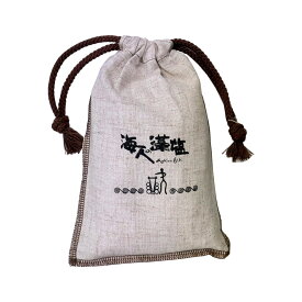 海人の藻塩　布袋入り300g 蒲刈物産株式会社 蒲刈物産 広島 蒲刈 藻塩 海人の藻塩 ホンダワラ お取り寄せ 調味料 藻塩 寿司 焼き肉 ステーキ 鉄板焼き