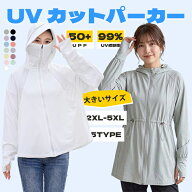 16％OFFクーポン uvカット パーカー 大きいサイズ 冷感 -7℃ レディース 5タイプ UVカットパーカー 長袖 …