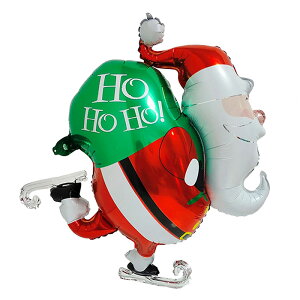 サンタさん プレゼント ギフト サンタクロース スケート 風船 クリスマス飾り バルーン デコレーション ディスプレイ 壁掛け 装飾 飾り付け 店舗ディスプレイ パーティーグッズ