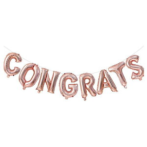 合格祝い CONGRATS ガーランド メッセージバルーンセット 成人祝い アルファベット 入学 風船 飾り お祝い 卒業 パーティー 結婚 装飾