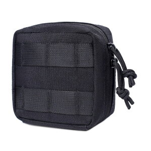 タクティカルポーチ ユーティリティポーチ ベルト通し コンパクト ミリタリーポーチ マルチケース 撥水加工 キャンパス地 ファスナー付き ウエストポーチ アウトドア スポーツ 小物入れ 収