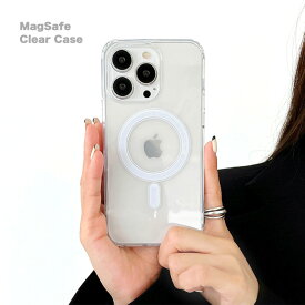 iPhone15 Pro MagSafe対応 クリアケース iPhone15Plus マグセーフ 透明 iPhone15ProMax 背面保護 軽量 薄型 ストラップホール 耐衝撃