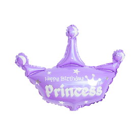 バルーン 風船 単品 王冠 冠 ティアラ プリンセス 女の子 お誕生日 出産祝い ベビーシャワー ハーフバースデー お祝い 飾り パーティーグッズ イベントの飾りつけ ギフト 贈り物 プレゼント パープル