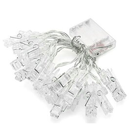 クリップ 光るおもちゃ フォトガーランド led20球 点滅あり LED ガーランド ピンチ付き ライト 3メートル ガーランドライト 子供部屋 クリスマス 結婚式 二次会 お誕生日 パーティー飾り リビング インテリア 電池式