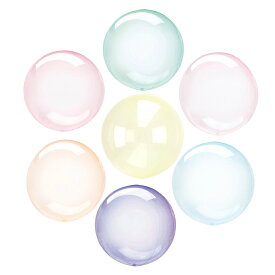 バブルバルーン 飾り クリア 18インチ 45cm 正円 クリスタルバルーン カラフル 風船 結婚式 フォトブース飾り ベビーシャワー イベント 夏