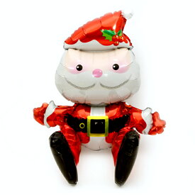 3D サンタクロース バルーン お座り サンタさん 立体 組み立て式 風船 飾り付け クリスマス パーティー デコレーション フィルム エアー対応のみ