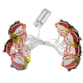 クリスマス サンタクロース LED飾り led20球 ライト ガーランド 乾電池式 装飾 ストリングライト 電飾 3メートル イルミネーション オーナメント 室内用