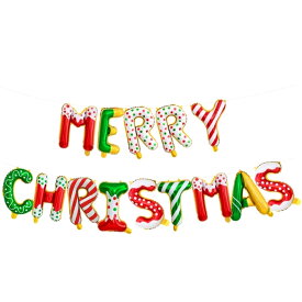 MERRY CHRISTMAS レターバルーンセット クリスマス ガーランド アルファベット 飾り パーティー 店舗ディスプレイ デコレーション