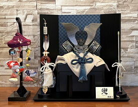 【ミニ鯉のぼり飾り付き！】コンパクト兜飾り