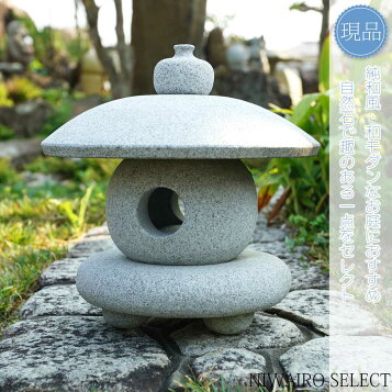 楽天市場】【送料無料】【代引不可】雪見灯篭(1.5尺・角型)【御影石 