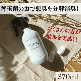 ケスコ 消臭剤 370ml　バイオ消臭 天然消臭成分 無香 消臭スプレー 消臭ミスト 部屋 靴 タバコ ゴミ箱 ペット臭 介護臭 獣臭 丹羽久