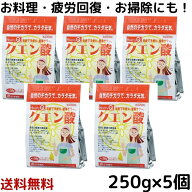 クエン酸 食用 250g 5個　無水クエン酸 食品添加物 無添加 シソジュース トイレ臭い ヤニ 水垢 水あか 丹…