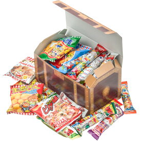 【ただいまポイント 3倍】【大きな宝箱｜ラッピング対応】駄菓子 詰め合わせ（お菓子 詰め合わせ／駄菓子セット）20種20点｜だぶりなし 個包装｜子供会 誕生日 プレゼント お祝い 送料無料