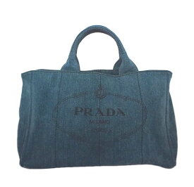 美品　PRADA　プラダ　カナパ　デニム 2WAY　トートバッグ